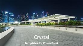  Presentation with pavement - Slides consisting of pavement on the roof background and a gray colored foreground