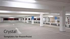  Presentation with indoor playgroung - Audience pleasing presentation theme consisting of pavement road - indoor carpark atnight in wode backdrop and a light gray colored foreground