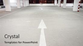  Presentation with indoor rowing - Presentation consisting of pavement road - indoor carpark atnight in wode background and a light gray colored foreground