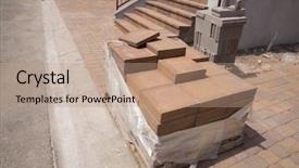  Presentation with brick paving - Colorful slide deck enhanced with pavers - exterior paver brick flooring backdrop and a coral colored foreground