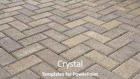  Presentation with bricks - Audience pleasing slide set consisting of pavers - paver bricks in pattern along backdrop and a gray colored foreground
