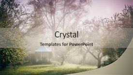  Presentation with eden - Colorful presentation enhanced with pavilion in the garden backdrop and a soft green colored foreground