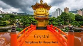  Presentation with hong kong china - PPT layouts enhanced with pavilion-of-absolute-perfection background and a gold colored foreground
