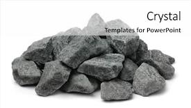  Presentation with paving - Colorful theme enhanced with paving - pile of crushed granite rock backdrop and a white colored foreground