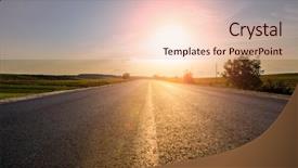  Presentation with paving - Colorful slides enhanced with paving - speed highway through the field backdrop and a lemonade colored foreground