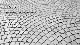  Presentation with paving - Amazing slide deck having paving in pedestrian walk way backdrop and a  colored foreground