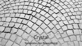  Presentation with paving - Slide deck with paving in pedestrian walk way background and a  colored foreground