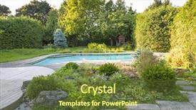  Presentation with outdoor patio - Amazing PPT layouts having paving stones - backyard rock garden with outdoor backdrop and a tawny brown colored foreground