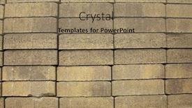  Presentation with brick paving - Audience pleasing presentation design consisting of paving-stones-cement-bricks-construction backdrop and a coral colored foreground