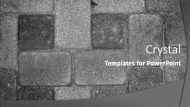  Presentation with construction materials - Presentation enhanced with paving-stones-cement-bricks-construction background and a gray colored foreground