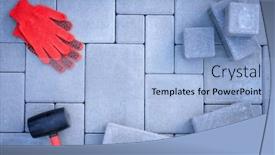  Presentation with paving - Cool new slides with paving-stones-paving-background-closeup backdrop and a light blue colored foreground