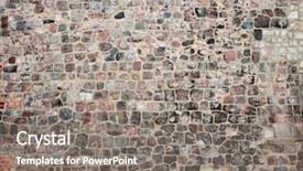  Presentation with old soho street - Colorful PPT theme enhanced with paving way - old cobble stone street texture backdrop and a gray colored foreground