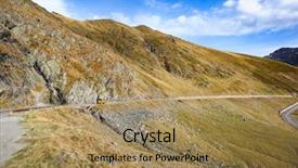  Presentation with mountain view - Beautiful slides featuring paving way - view to transfagarasan road it backdrop and a coral colored foreground