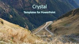  Presentation with landon the mountain road - PPT theme featuring paving way - view to transfagarasan road it background and a ocean colored foreground