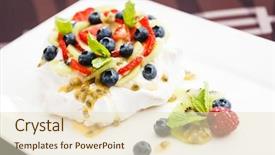  Presentation with cake - Amazing PPT theme having pavlova a home made cake backdrop and a lemonade colored foreground