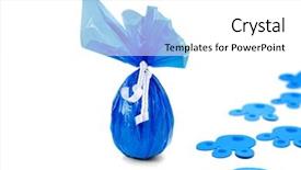  Presentation with easter bunny yellow spring flower - Slides having paw tracks - easter theme easter bunny was background and a  colored foreground