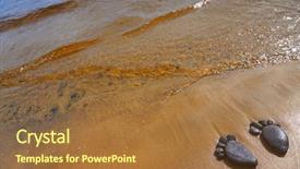  Presentation with feet - Colorful slides enhanced with paw tracks - pair trace feet made backdrop and a coral colored foreground