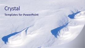  Presentation with polar bear - Presentation consisting of paw tracks - polar bear track background and a sky blue colored foreground