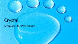  Presentation with footprint - Colorful PPT theme enhanced with paw tracks - water sprite footprint backdrop and a  colored foreground