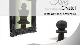  Presentation with king - PPT layouts consisting of delusional - pawn looking in the mirror background and a white colored foreground