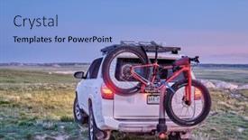  Presentation with suv - Amazing slide deck having pawnee-national-grassland-co-usa backdrop and a light blue colored foreground