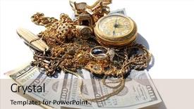  Presentation with jewelry gold - Presentation theme having pawns - cash for gold aka cash background and a coral colored foreground