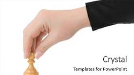  Presentation with isolated paw prints over white - Colorful slide deck enhanced with pawns - hand with pawn isolated backdrop and a white colored foreground