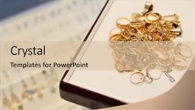  Presentation with jewelry - Presentation enhanced with pawns - jewelry store shop indoors background and a lemonade colored foreground