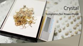  Presentation with jewelry - Slide set consisting of montenegro flag with some soft highlights and folds background and a crimson colored foreground