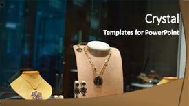  Presentation with jewelry - PPT theme with pawns - jewelry store shop indoors background and a wine colored foreground