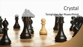  Presentation with black and white religious - Slide set with pawns - pawn chess pawn surrounded background and a white colored foreground