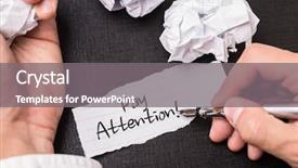  Presentation with attention - Theme enhanced with pay attention background and a gray colored foreground