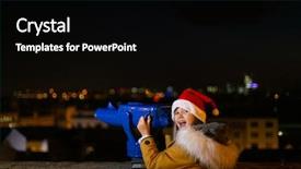  Presentation with pay - Colorful PPT theme enhanced with pay binoculars at christmas market backdrop and a black colored foreground