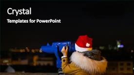  Presentation with pay - Audience pleasing presentation theme consisting of pay binoculars at christmas market backdrop and a  colored foreground