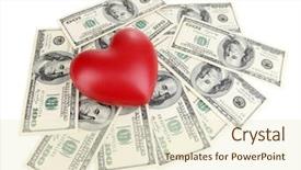  Presentation with philippine currency american period money - Colorful PPT theme enhanced with pay day - love and money concept heart backdrop and a  colored foreground