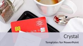  Presentation with credit card - Theme consisting of pay for a restaurant background and a lemonade colored foreground