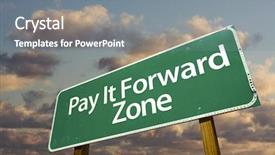  Presentation with zone - Colorful theme enhanced with pay it forward zone green backdrop and a gray colored foreground