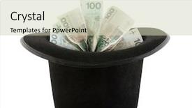  Presentation with top hat - Amazing slide deck having pay performance - polish money appearing backdrop and a soft green colored foreground