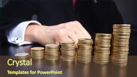  Presentation with pay - Audience pleasing presentation design consisting of pay rise - businessman with coins backdrop and a  colored foreground