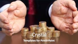  Presentation with gupta coins - Cool new presentation design with pay rise - businessman with coins backdrop and a  colored foreground