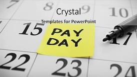  Presentation with science concept painted black brain - Cool new PPT theme with payday concept calendar with black backdrop and a light gray colored foreground