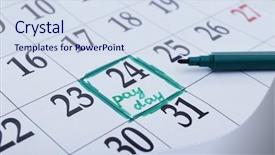  Presentation with annual cycle green mayan calendar - Presentation theme consisting of payday concept calendar with green background and a sky blue colored foreground