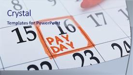  Presentation with orange - Audience pleasing presentation theme consisting of payday concept calendar with orange backdrop and a sky blue colored foreground