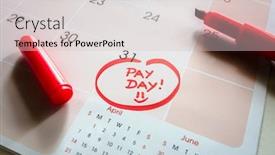  Presentation with salary - Presentation design having payday-end-of-month-date background and a lemonade colored foreground