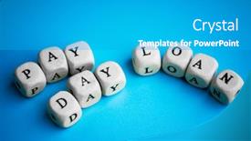  Presentation with loan - Theme with payday-loan-inscription-on-wooden background and a teal colored foreground