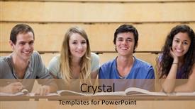  Presentation with working together - Amazing slide deck having paying attention - smiling students working together backdrop and a coral colored foreground