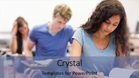  Presentation with public works students - PPT layouts consisting of paying college - young students working background and a  colored foreground