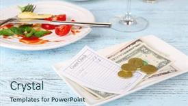  Presentation with mexican restaurant food tacos - PPT theme consisting of canadian athlete fan celebrating on white background background and a tawny brown colored foreground