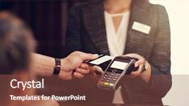  Presentation with hospitality hotel reception female receptionist - Slides consisting of paying guest - happy family checking in hotel background and a tawny brown colored foreground