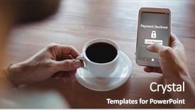  Presentation with mobile payment app business technology - Audience pleasing slides consisting of payment declined text on mobile backdrop and a tawny brown colored foreground